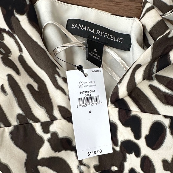BANANA REPUBLIC Sz 4 Leopard Print Halter mini dress NWT - Picture 4 of 5